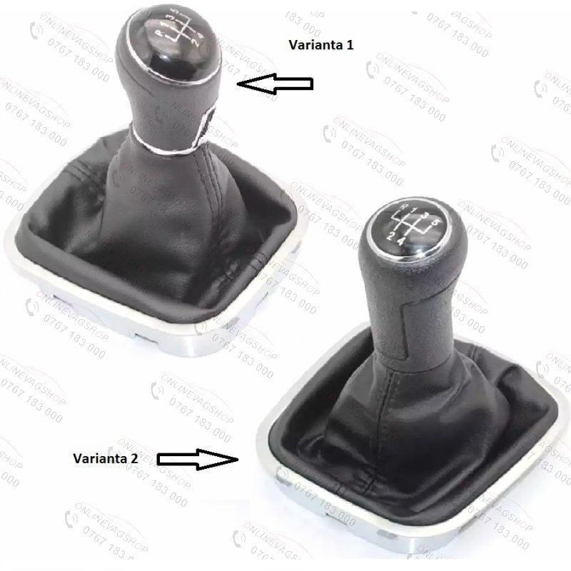 Nuca schimbator viteze cu manson si rama, compatibil VW Polo 6R , 5 sau 6 Trepte